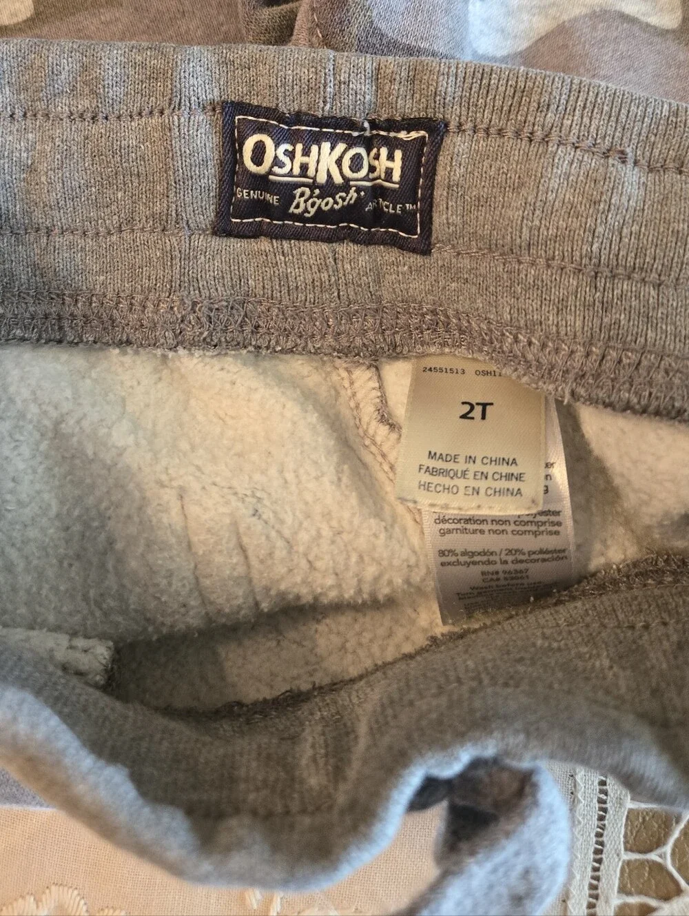OshKosh B'gosh Gray Camo Hoodie & Joggers Set- 2T GREY TONED